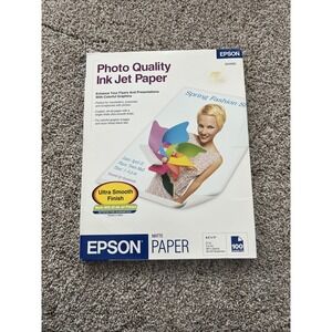Epson Photo Quality Ink Jet Paper S041062 100 Sheets 8.5x11" 27 Lb Matte